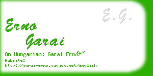 erno garai business card